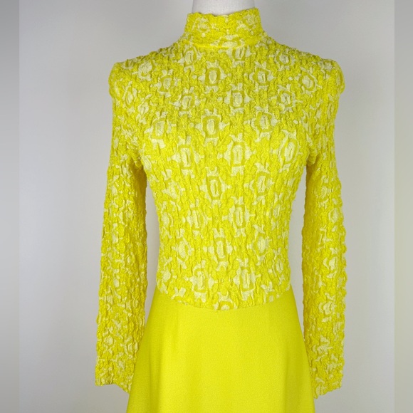 Act 2 Vintage 60's Yellow Maxi Dress - Picture 3 of 10